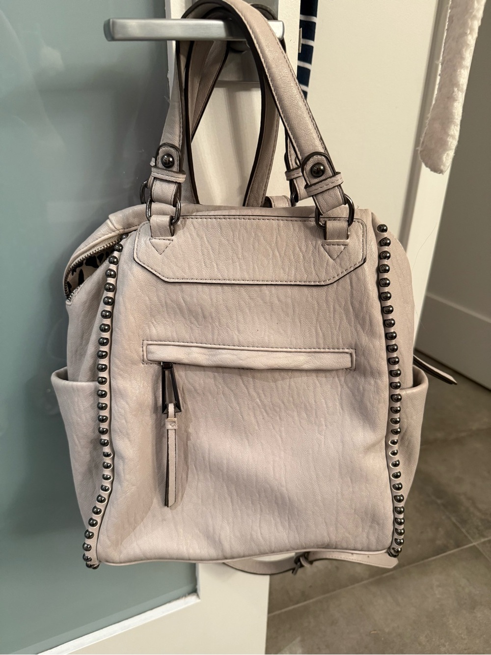 Jessica Simpson Light Grey Studded Backpack